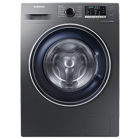 Серебристая стиральная машина Samsung WW80J5545FX
