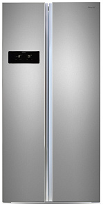 Большой холодильник Ginzzu NFK-465 стальной