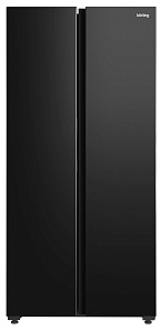 Чёрный холодильник Korting KNFS 83177 N