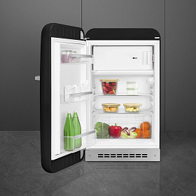 Чёрный узкий холодильник Smeg FAB10LBL5 фото 4 фото 4
