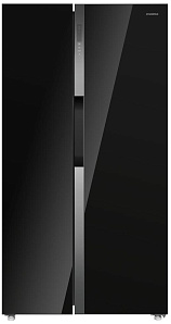 Двухстворчатый чёрный холодильник Maunfeld MFF177NFB фото 3 фото 3