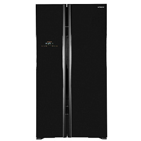 Чёрный холодильник Side-By-Side HITACHI R-S702PU2GBK