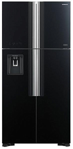 Чёрный двухкамерный холодильник  HITACHI R-W 662 PU7 GBK