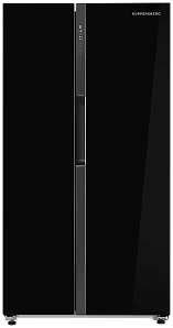 Чёрный холодильник Side-By-Side Kuppersberg NFML 177 BG