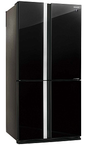 Широкий холодильник с нижней морозильной камерой Sharp SJGX98PBK фото 2 фото 2
