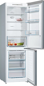 Двухкамерный серебристый холодильник Bosch KGN36NL21R фото 2 фото 2