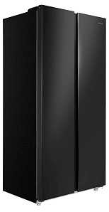 Чёрный холодильник Side-By-Side Maunfeld MFF177NFBE фото 2 фото 2