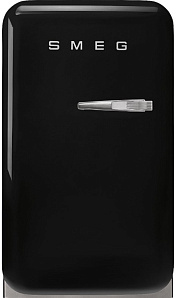 Чёрный мини холодильник Smeg FAB5LBL5