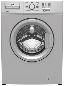 Серебристая стиральная машина Beko WRE 65 P1 BSS