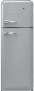 Серебристый холодильник Smeg FAB30RSV5