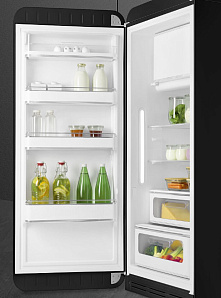 Чёрный мини холодильник Smeg FAB28LBL5 фото 4 фото 4
