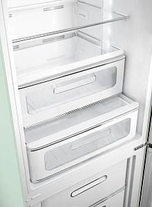 Двухкамерный зелёный холодильник Smeg FAB32RPG5 фото 3 фото 3