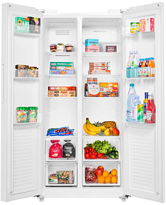Белый холодильник Side by Side Maunfeld MFF177NFWE