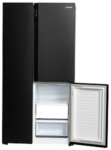 Холодильник цвета графит Hyundai CS5073FV черная сталь фото 4 фото 4