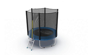 Недорогой батут для детей EVO FITNESS Jump External, диаметр 6ft (синий) фото 3 фото 3