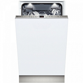 Серебристая узкая посудомоечная машина NEFF S58M58X1