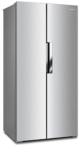 Двухкамерный холодильник шириной 48 см  Hyundai CS4502F нержавеющая сталь