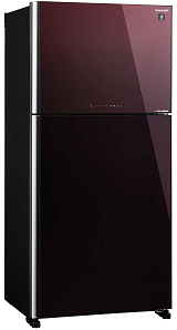 Двухкамерный холодильник с верхней морозильной камерой Sharp SJXG60PGRD