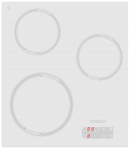 Белая стеклокерамическая варочная панель Zigmund & Shtain CIS 029.45 WX