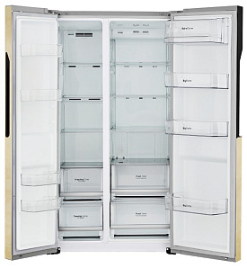 Бежевый холодильник Side-by-Side LG GC-B247JEUV фото 2 фото 2