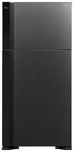 Чёрный двухкамерный холодильник  HITACHI R-V 662 PU7 BBK