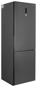 Двухкамерный серый холодильник Hyundai CC3095FIX нержавеющая сталь фото 3 фото 3
