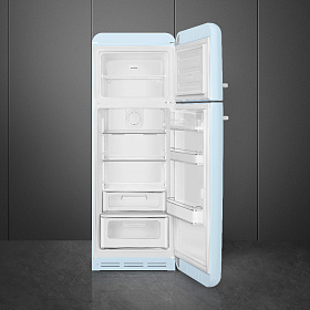 Холодильник голубого цвета в ретро стиле Smeg FAB30RPB5 фото 2 фото 2