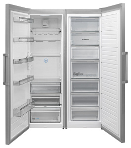 Большой двухстворчатый холодильник Scandilux SBS 711 EZ 12 X фото 3 фото 3