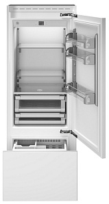 Широкий холодильник с нижней морозильной камерой Bertazzoni REF755BBRPTT