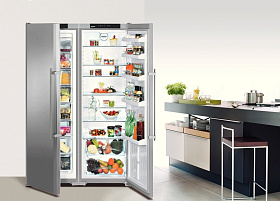 Серебристые двухкамерные холодильники Liebherr Liebherr SBSesf 7212 фото 3 фото 3