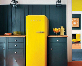 Жёлтый холодильник Smeg FAB28LYW5 фото 3 фото 3
