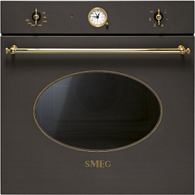 Серебристый духовой шкаф  Smeg SF800C Coloniale