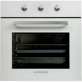 Встраиваемый газовый духовой шкаф белого цвета Kuppersberg HGG 663 W