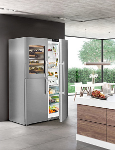 Холодильник с большой морозильной камерой на 5 ящиков Liebherr SBSes 8486 фото 4 фото 4