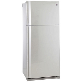 Широкий холодильник с верхней морозильной камерой Sharp SJ SC59PV SL