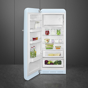 Холодильник голубого цвета в ретро стиле Smeg FAB28LPB5 фото 2 фото 2