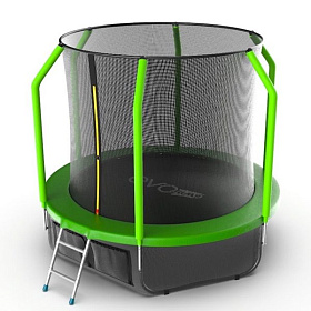 Недорогой батут для детей EVO FITNESS JUMP Cosmo 8ft (Green) + нижняя сеть фото 2 фото 2