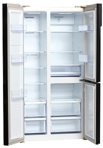 Широкий двухдверный холодильник Hyundai CS6073FV шампань фото 4 фото 4