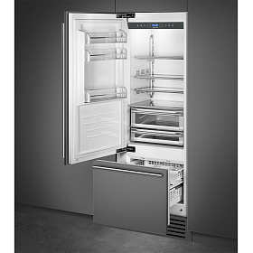 Чёрный встраиваемый холодильник Smeg RI76LSI фото 2 фото 2