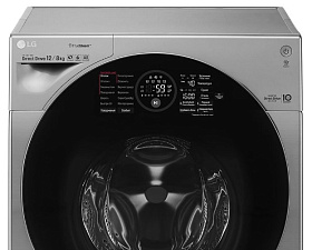 Серебристая стиральная машина LG FH6G1BCH6N фото 4 фото 4