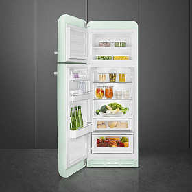 Двухкамерный зелёный холодильник Smeg FAB30LPG5 фото 3 фото 3