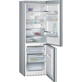 Серебристый холодильник Siemens KG 36NS90RU