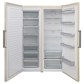 Двухдверный бежевый холодильник Jacky`s JLF FV1860 SBS фото 3 фото 3