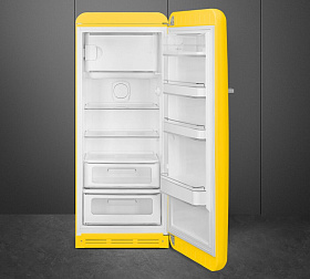 Желтый холодильник Smeg FAB28RYW5 фото 2 фото 2