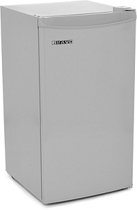 Узкий невысокий холодильник Bravo XR 100 S серебристый