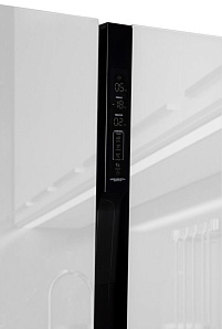 Холодильник 185 см высотой Hyundai CS6073FV белое стекло фото 4 фото 4