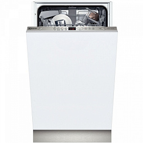 Серебристая узкая посудомоечная машина NEFF S58M43X1