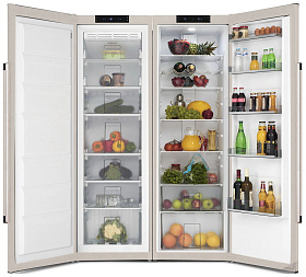 Двухкамерный холодильник шириной 48 см  Vestfrost VF 395-1 SBB