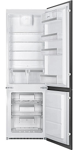 Узкий двухкамерный холодильник с No Frost Smeg C8173N1F