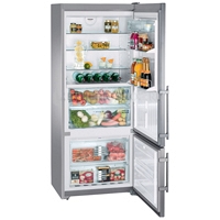 Серебристый холодильник Liebherr CBNes 4656